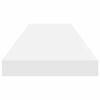 vidaXL Floating Wall Shelves 2 pcs High Gloss White 80x23.5x3.8 cm MDF