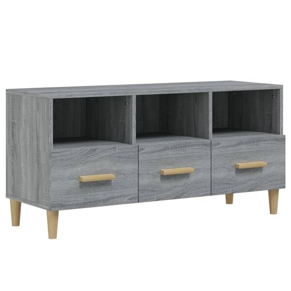 vidaXL TV Cabinet Grey Sonoma 102x36x50 cm Engineered Wood