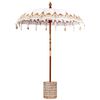 vidaXL Balinese Parasol Cream 180-190 cm Cotton and solid wood