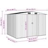 vidaXL Garden Storage Shed Anthracite Steel 257x205x178 cm