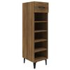 vidaXL Shoe Cabinet Brown Oak 30x35x105 cm Engineered Wood