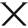 vidaXL Coffee Table Legs X-Shaped 2 pcs Black 60x(42-43) cm Steel