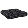 vidaXL Pallet Cushion Black Check Pattern 60x61.5x10 cm Oxford Fabric