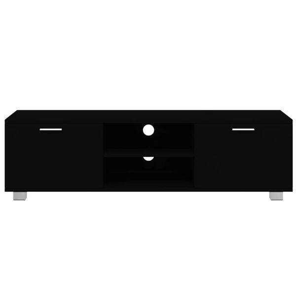vidaXL TV Cabinet Black 140x40.5x35 cm Engineered Wood