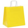 vidaXL Paper Bags 50 pcs with Handles Yellow 26x17x25 cm
