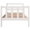 vidaXL Bed Frame without Mattress White 75x190 cm Small Single Solid Wood Pine