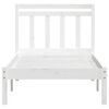 vidaXL Bed Frame without Mattress White Solid Wood 90x200 cm (810003+814075)