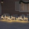 vidaXL LED Reindeers with 40 LEDs 7 pcs Multicoulur PET