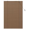 vidaXL Roller Blind with Curtains Manual Brown 120 x 160 cm Bamboo