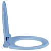 vidaXL Soft-Close Toilet Seat Quick Release Blue Oval