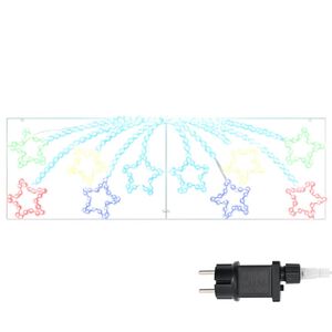 vidaXL Christmas Star with 432 LEDs Multicolour 180 x 57 cm PVC