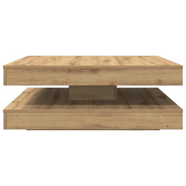 vidaXL Coffee Table 360-Degree Rotatable Artisan Oak 90x90x34.5 cm