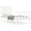 vidaXL Bed Frame without Mattress White 100x200 cm Solid Wood Pine