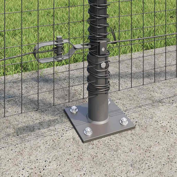vidaXL Fence Post Grey 10 x 1.2 m (25 x 25 mm mesh) Steel and PVC