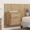 vidaXL Headboard with Cabinet 3 pcs Artisan Oak Engineered Wood