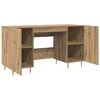 vidaXL Desk with Shelf Artisan oak 140 x 50 x 75 cm Engineered wood