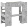vidaXL Loft Bed Frame with Desk with Storage Concrete Grey 90 x 200 cm
