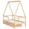 vidaXL Kids Bed Frame with Drawers 70x140 cm Solid Wood Pine