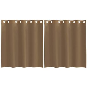 vidaXL Voile Curtains with Grommets 2 pcs Light Brown