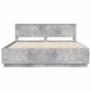 vidaXL Bed Frame Concrete Grey 200 x 200 cm Engineered Wood
