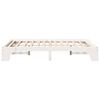 vidaXL Bed Frame White 140 x 190 cm Solid Pine Wood