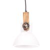 vidaXL Industrial Hanging Lamp 25 W White Round 19 cm E27