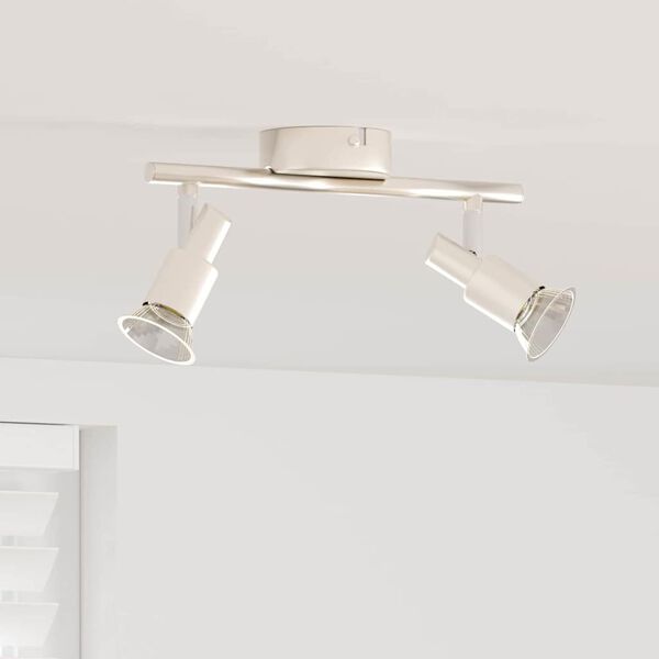 vidaXL Ceiling Spotlight with Spotlights Nickel 25.5 x 8 x 11 cm Steel