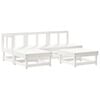 vidaXL 5 Piece Garden Lounge Set White Solid Wood Pine