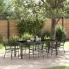 vidaXL Garden Dining Set 7 pcs Black Poly Rattan