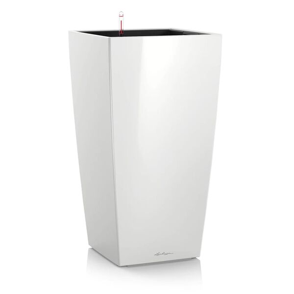 LECHUZA Planter Cubico 22 ALL-IN-ONE High-gloss White
