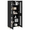vidaXL Highboard Black Oak 69.5 x 34 x 180 cm Engineered Wood