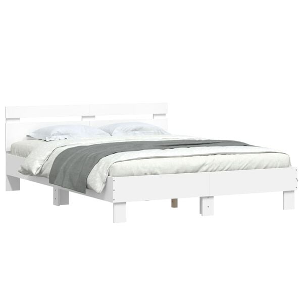 vidaXL Bed Frame without Mattress White 140x200 cm