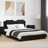 vidaXL Bed Frame with Headboard Black Oak 120 x 200 cm Engineered Wood
