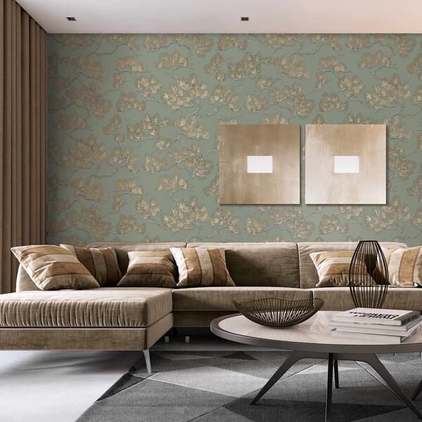 DUTCH WALLCOVERINGS Wallpaper Pine Tree Green