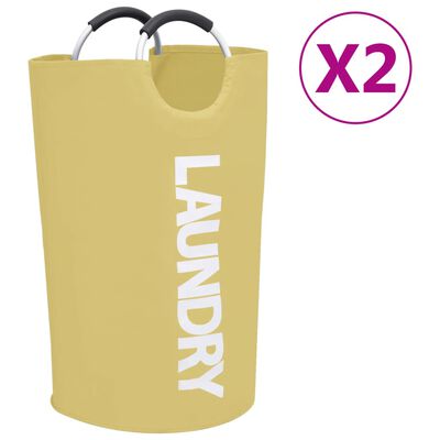 vidaXL Laundry Sorter 2 pcs Cream