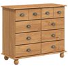 vidaXL Chest of Drawer ASKIM Brown 91 x 40 x 79 cm Solid Pine Wood