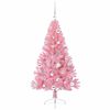 vidaXL Artificial Pre-lit Christmas Tree with 150 LEDs Pink 150 cm PVC