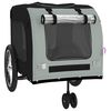 vidaXL Pet Bike Trailer Black and Grey Oxford Fabric and Iron