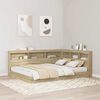vidaXL Storage Headboard with Shelf Sonoma Oak 140 cm Engineered Wood