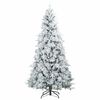 vidaXL Artificial Hinged Christmas Tree White 240 cm PE and PVC