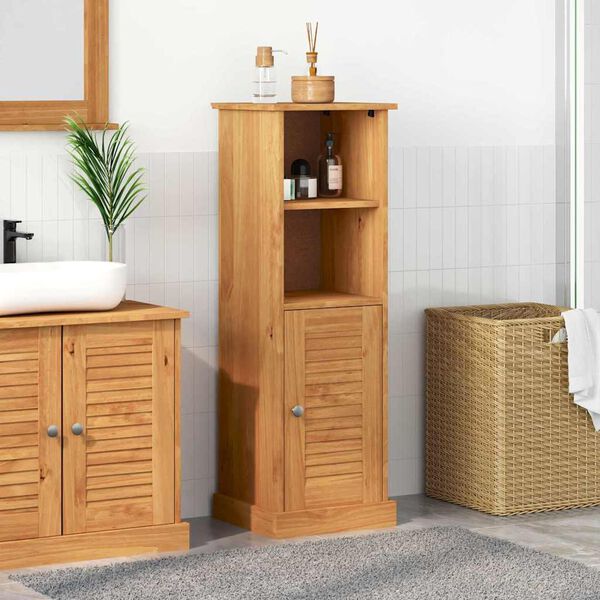 vidaXL Bathroom Cabinet VIGO Brown and Honey Brown 37 x 34 x 110 cm