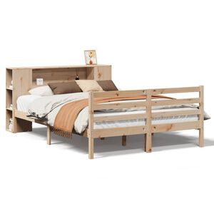 vidaXL Bookcase Bed without Mattress 140x200 cm Solid Wood Pine
