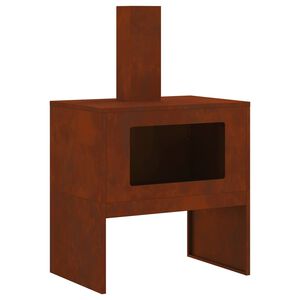 vidaXL Fire Pit Rusty 60 x 40 x 96 cm Weathering Steel