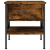 vidaXL Bedside Table Smoked Oak 40x42x45 cm Engineered Wood