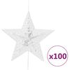 vidaXL LED Star Curtain Fairy Lights 500 LED Cold White 8 Function