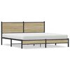 vidaXL Metal Bed Frame without Mattress Sonoma Oak 180x200 cm Super King