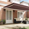 vidaXL Manual Retractable Awning Brown 500x300 cm
