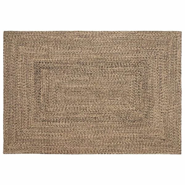 vidaXL Area Rugs Rectangular Natural and Black 140 x 200 cm Jute