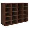 vidaXL Shoe Rack Engineered Wood 92x30x67.5 cm Brown Oak