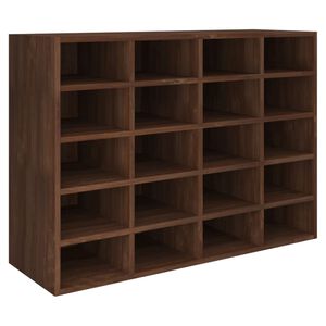 vidaXL Shoe Rack Engineered Wood 92x30x67.5 cm Brown Oak